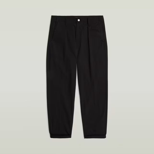 G-Star Pleated Chino Relaxed Tapered Pants Black