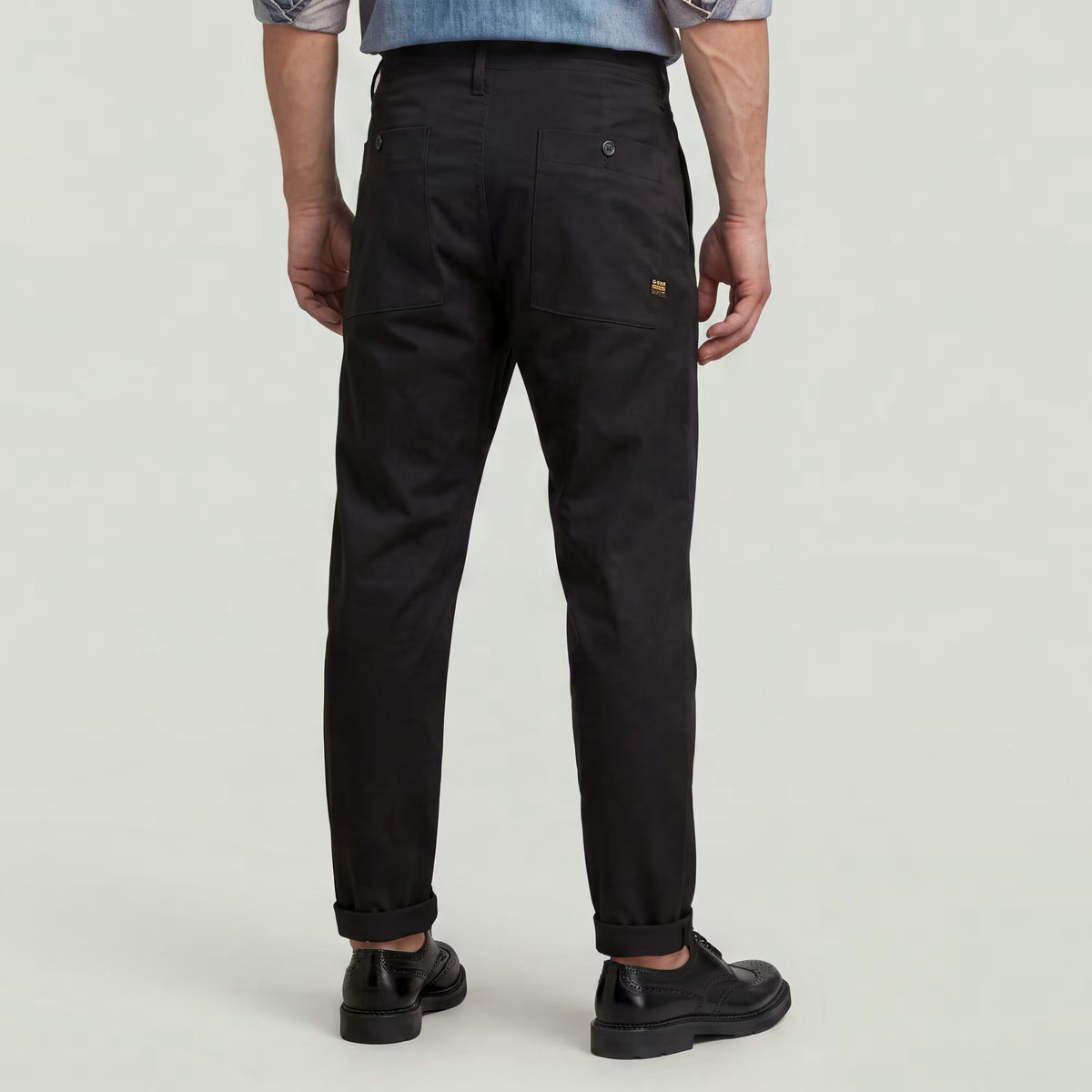 G-Star Pleated Chino Relaxed Tapered Pants Black