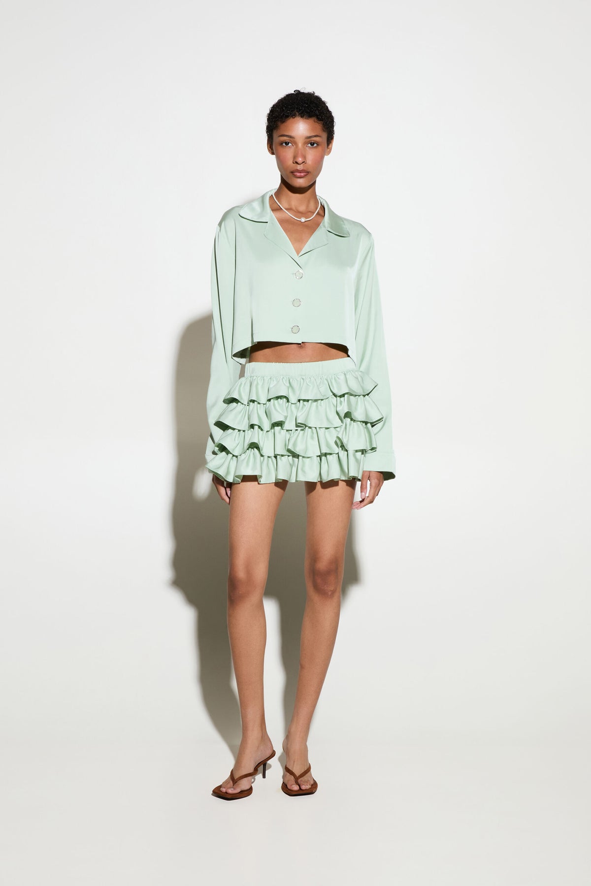 Milkwhite Satin Skirt
