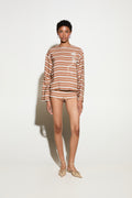 Milkwhite Striped Shorts