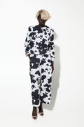Milkwhite Cow Print Pants White