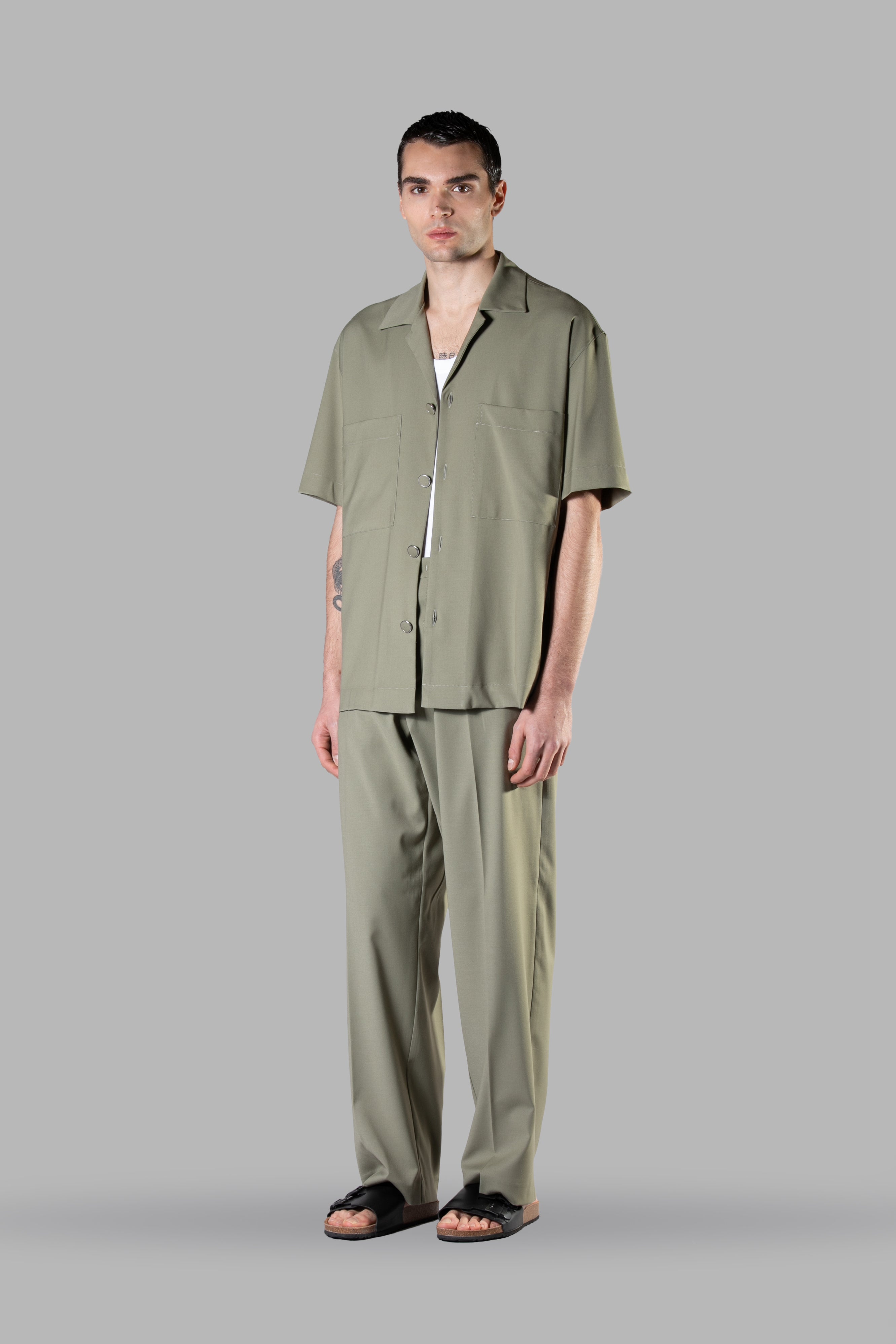 I'M BRIAN Wide Bottom Khaki Pants SS24