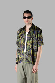 I'M BRIAN Shiny Satin Shirt Palms SS24