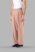 I'M BRIAN Double Pleated Wide Apricot Pants SS24