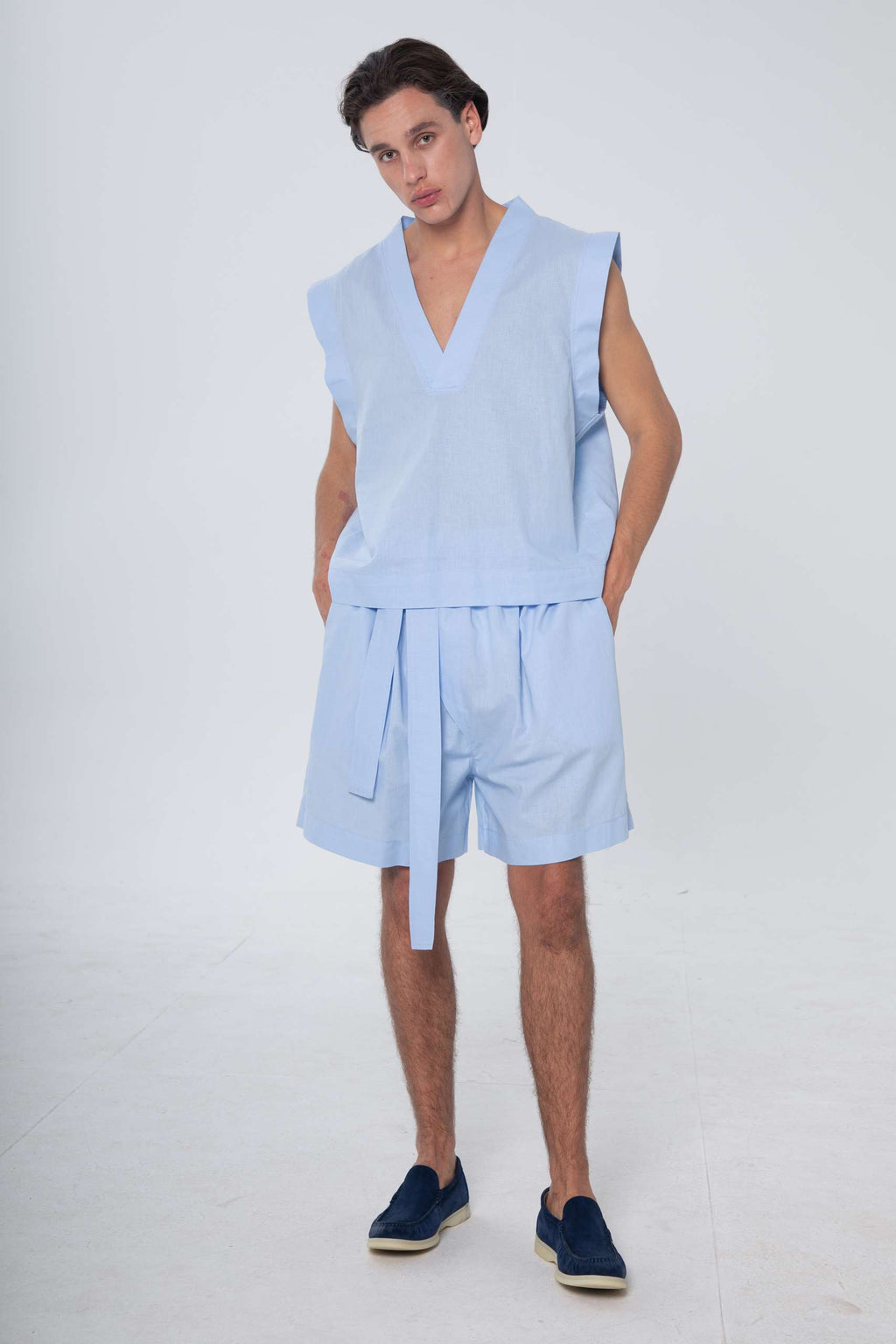 Para Todos Linen Vest Siel