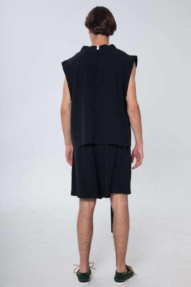 Para Todos Linen Vest Black