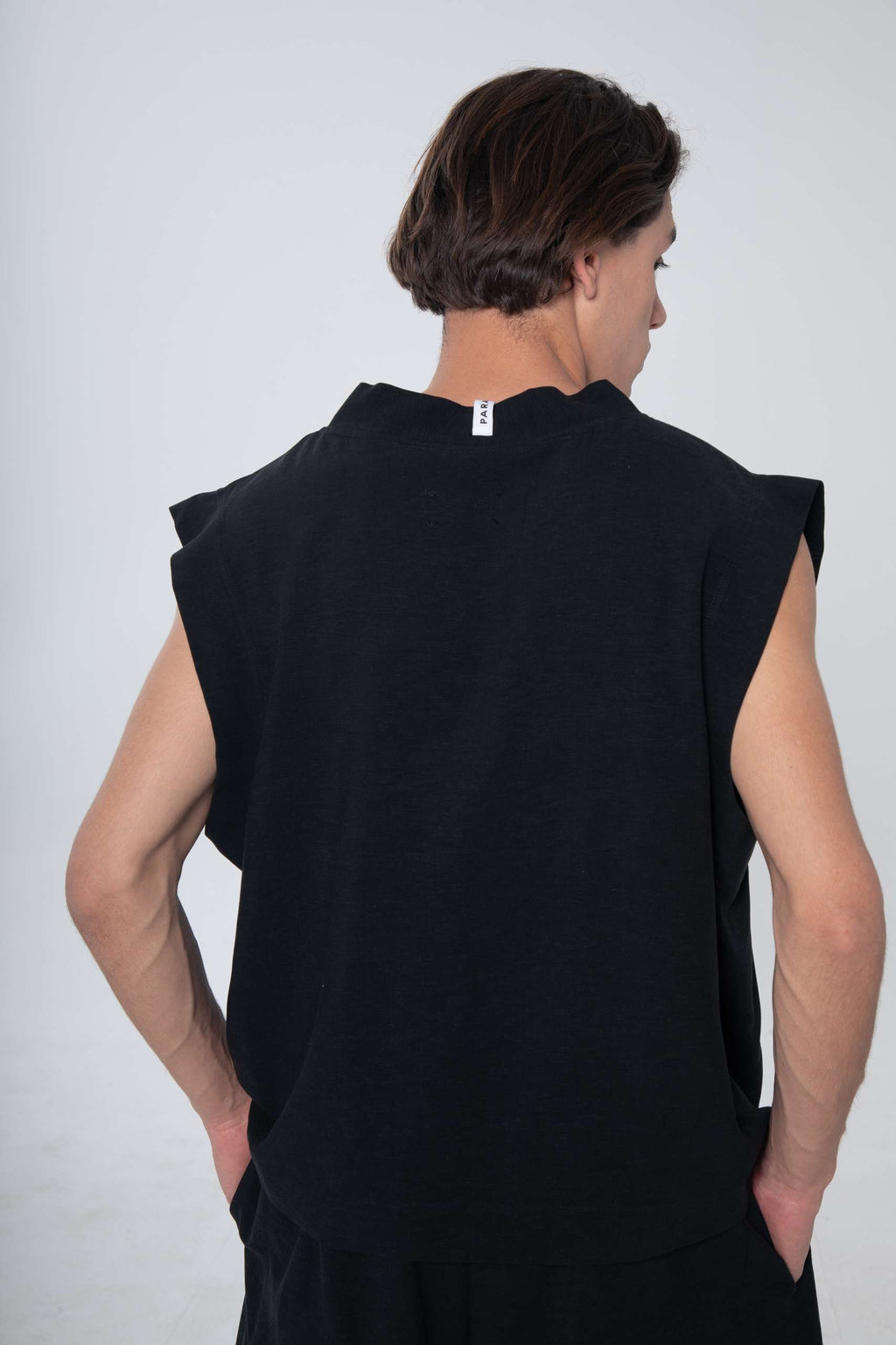Para Todos Linen Vest Black