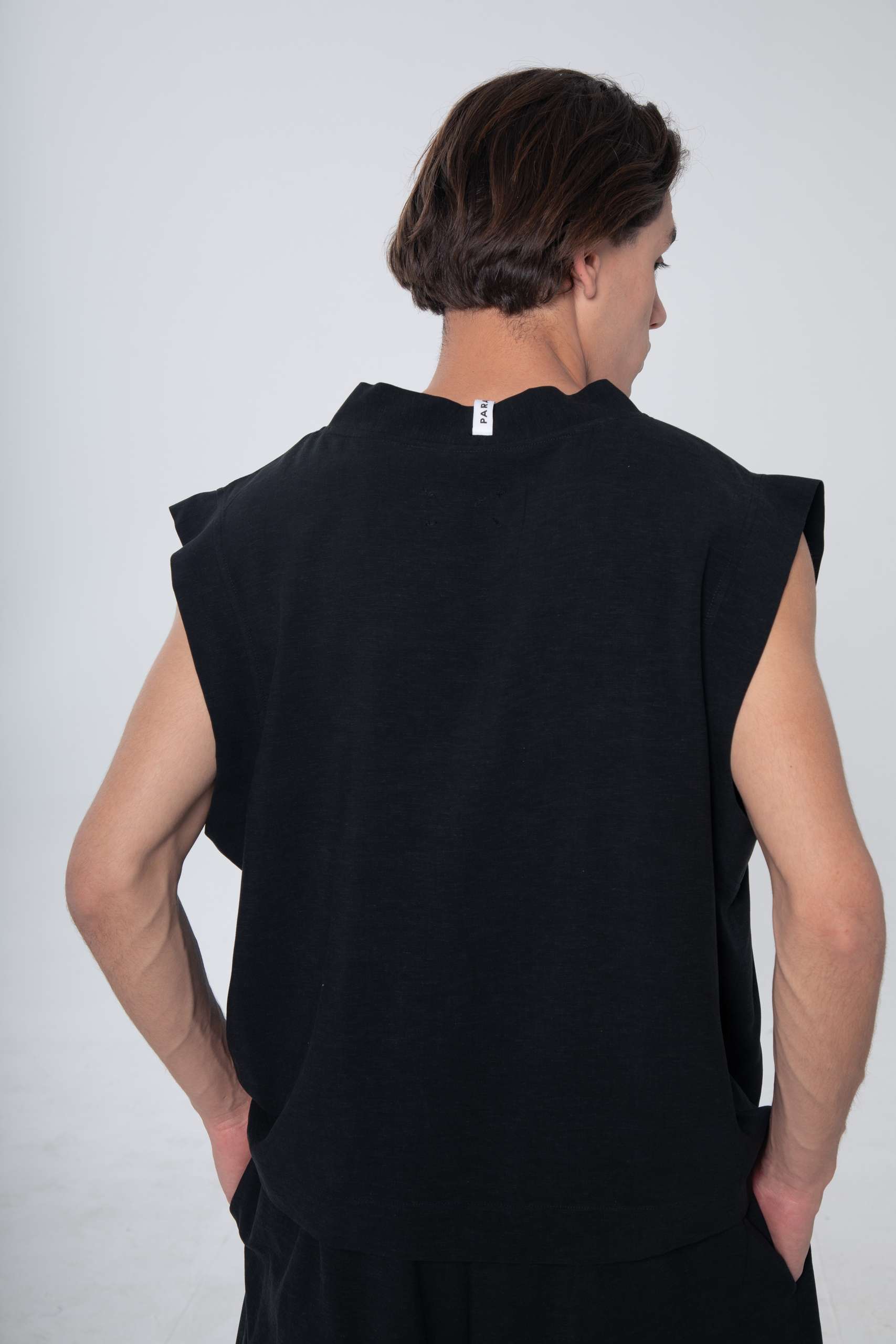Para Todos Linen Vest Black