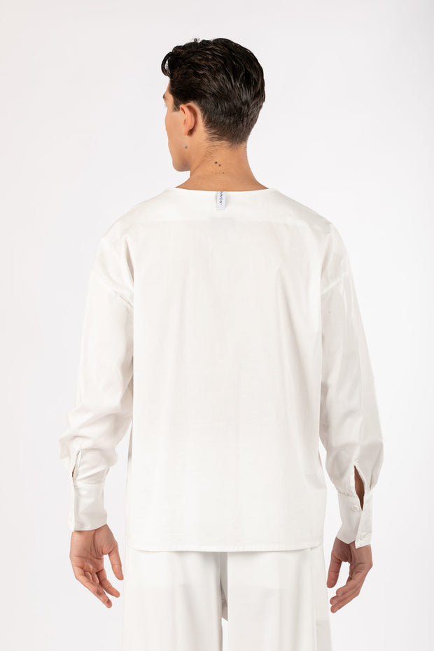 Not A Common Long Sleeve Square Neck White