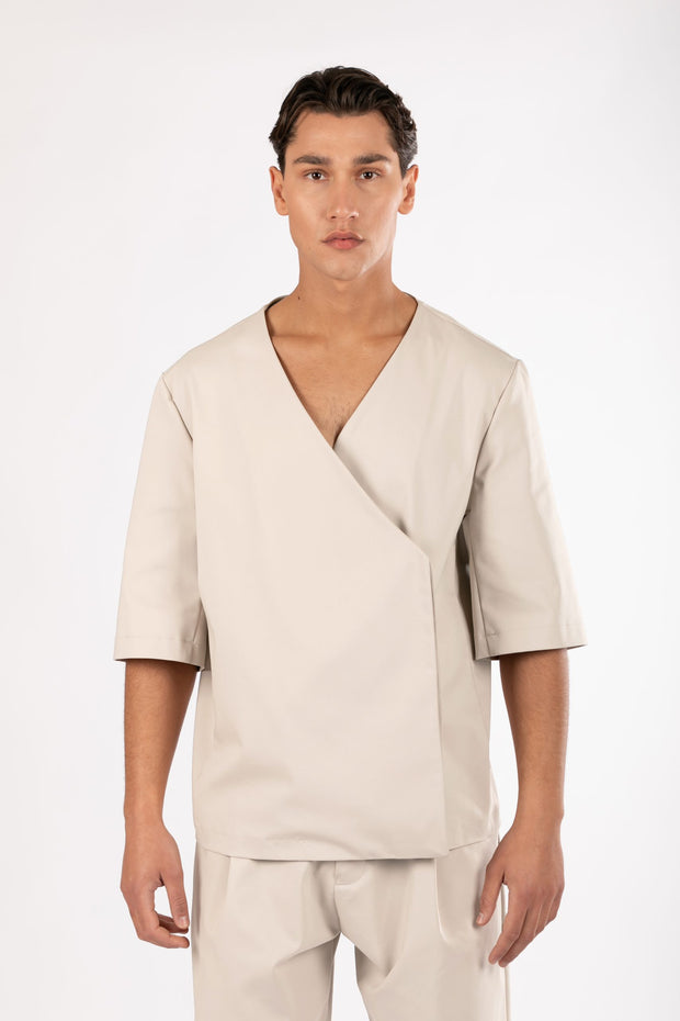 NOT A COMMON Irregular Short Sleeve Blazer