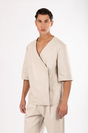 NOT A COMMON Irregular Short Sleeve Blazer