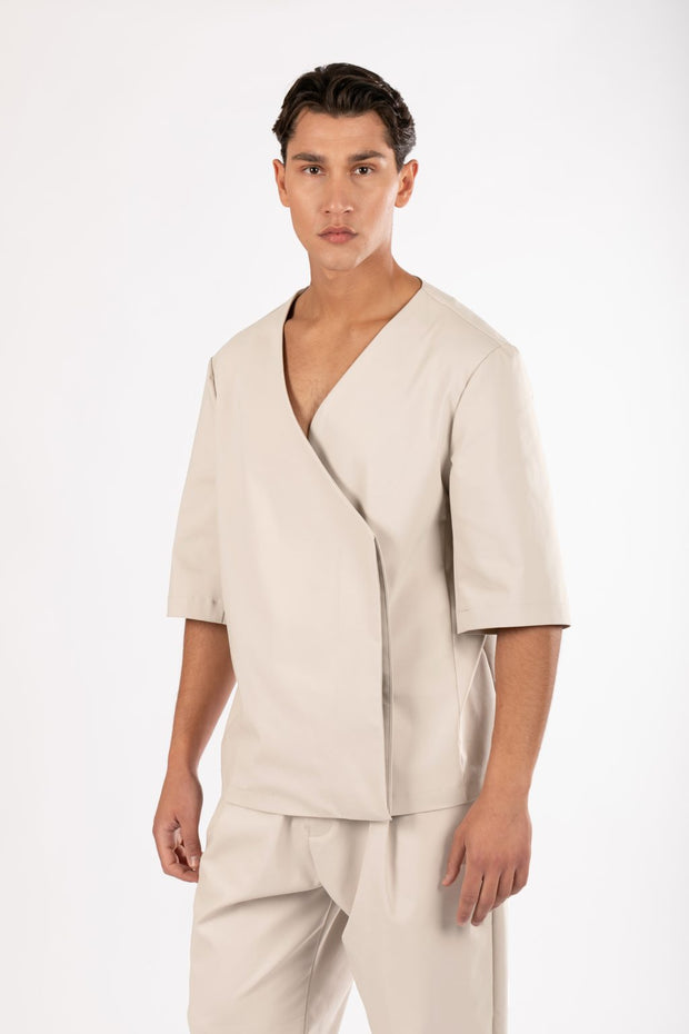 NOT A COMMON Irregular Short Sleeve Blazer