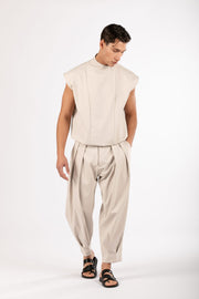 Not A Common Japan Pleated Pants Sand