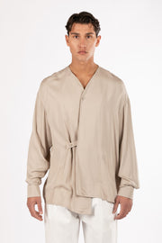 Not A Common Irregular Shirt Beige