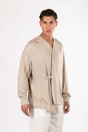 Not A Common Irregular Shirt Beige