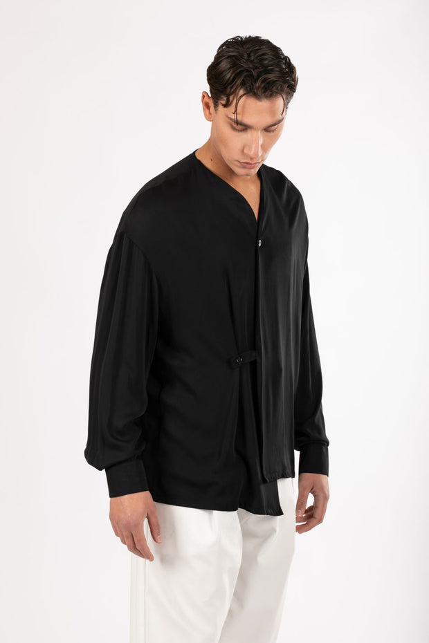 Not A Common Irregular Shirt Black