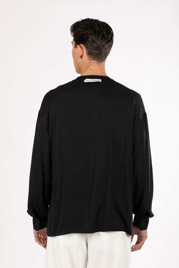 Not A Common Irregular Shirt Black