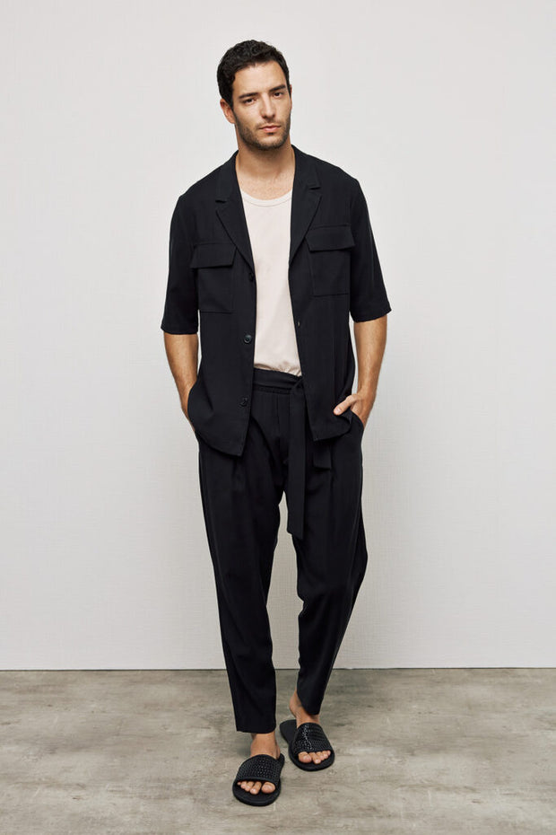 P/COC Belted Waist Pants Black SS24