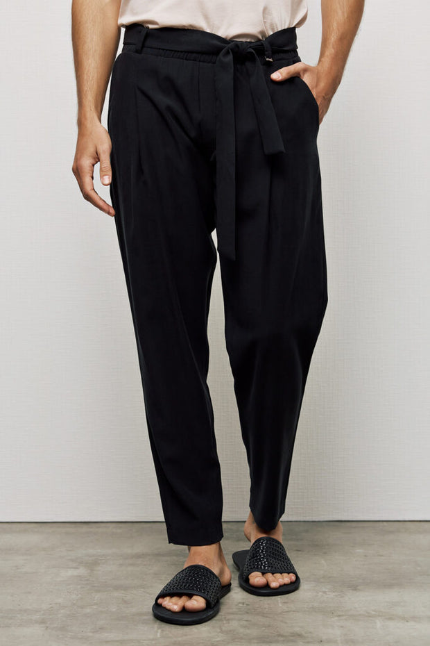 P/COC Belted Waist Pants Black SS24