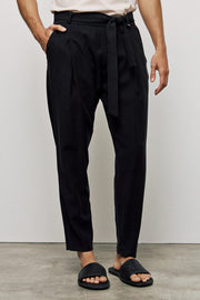 P/COC Belted Waist Pants Black SS24