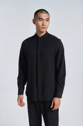 P/COC Black Shirt Mao Collar