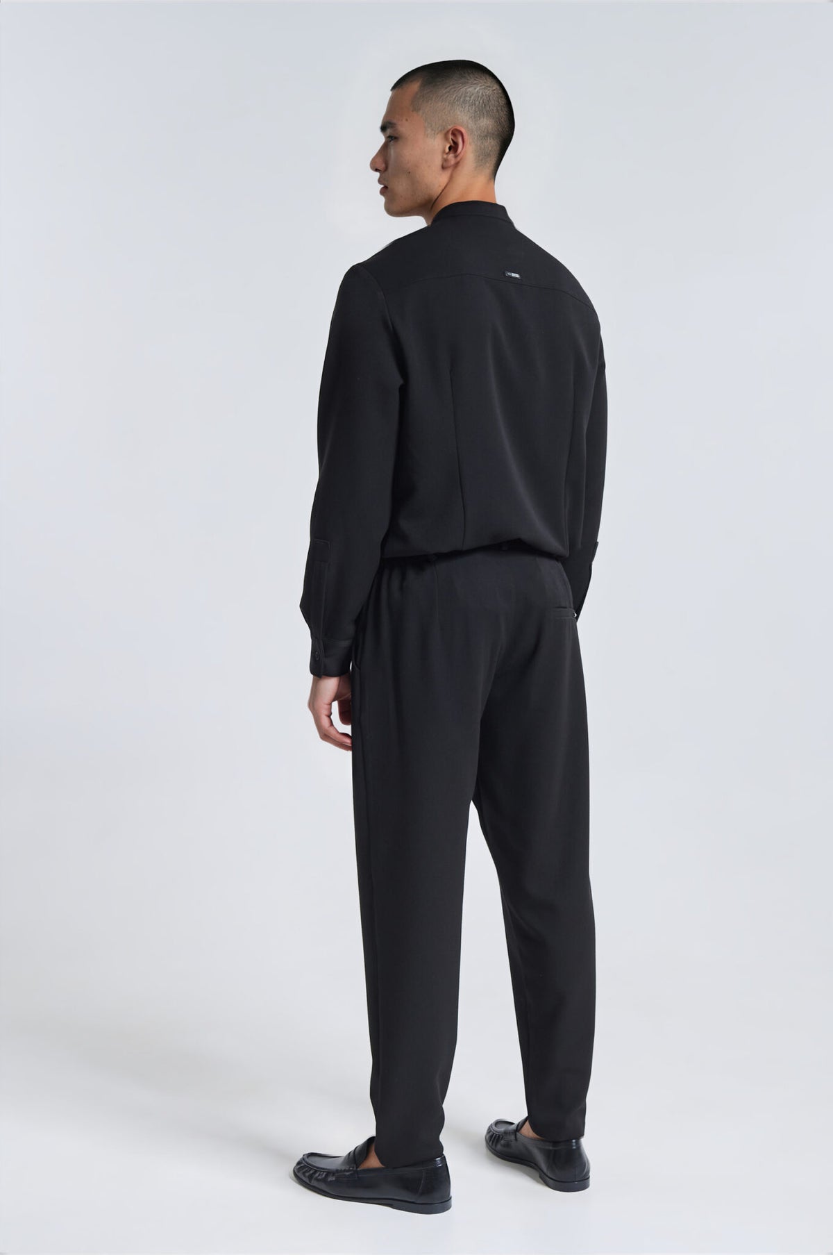P/COC Black Shirt Mao Collar