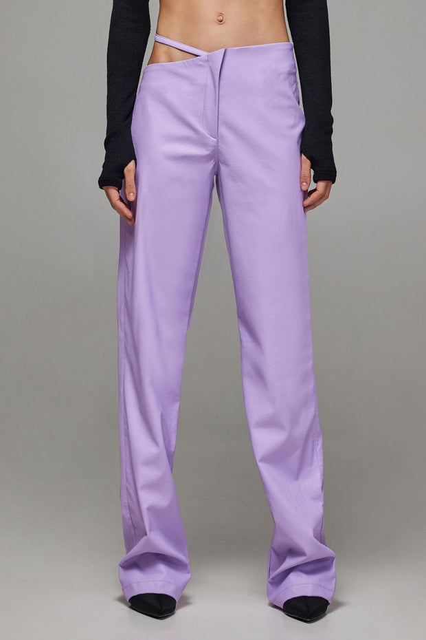 Jardin De Vanite Vegan Leather G-Pants Lilac