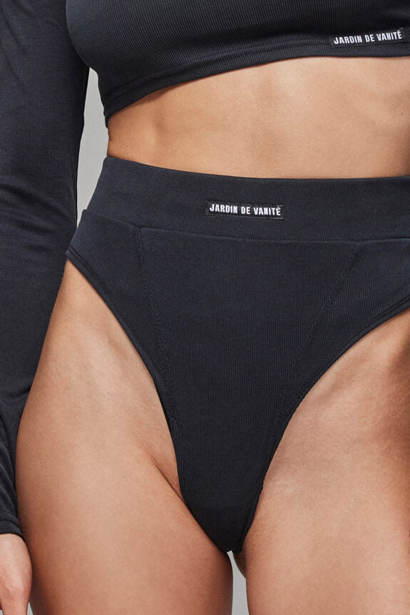 Jardin De Vanite Thong Black SS24