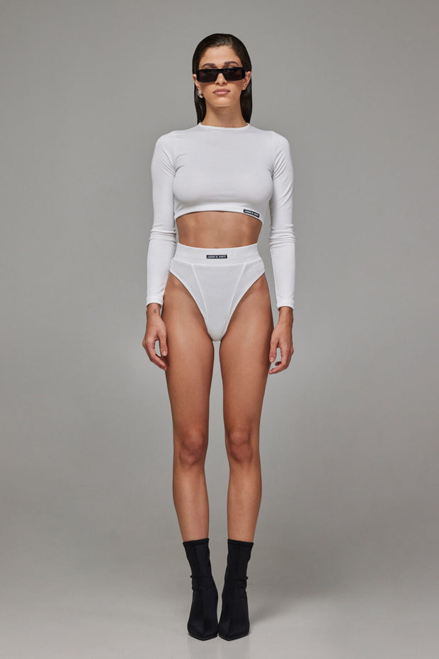 Jardin De Vanite Crop Top White SS24