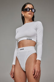 Jardin De Vanite Crop Top White SS24