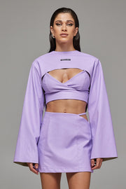 Jardin De Vanite Vegan Leather Bralette Lilac