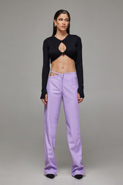 Jardin De Vanite Vegan Leather G-Pants Lilac