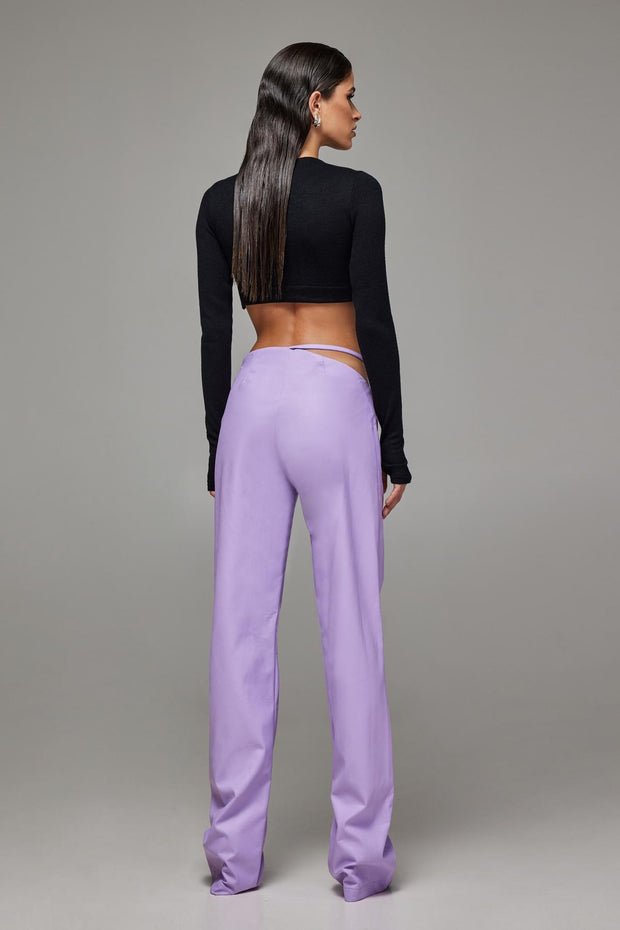 Jardin De Vanite Vegan Leather G-Pants Lilac