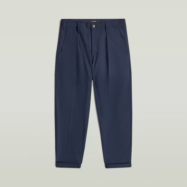 G-Star Pleated Chino Relaxed Tapered Pants Blue