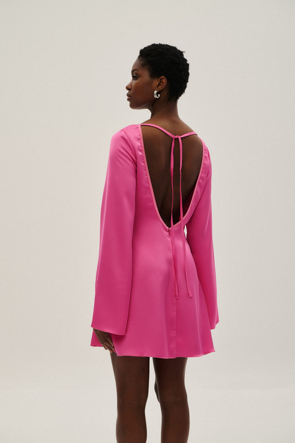 Combos Knitwear Dress Satin Mini