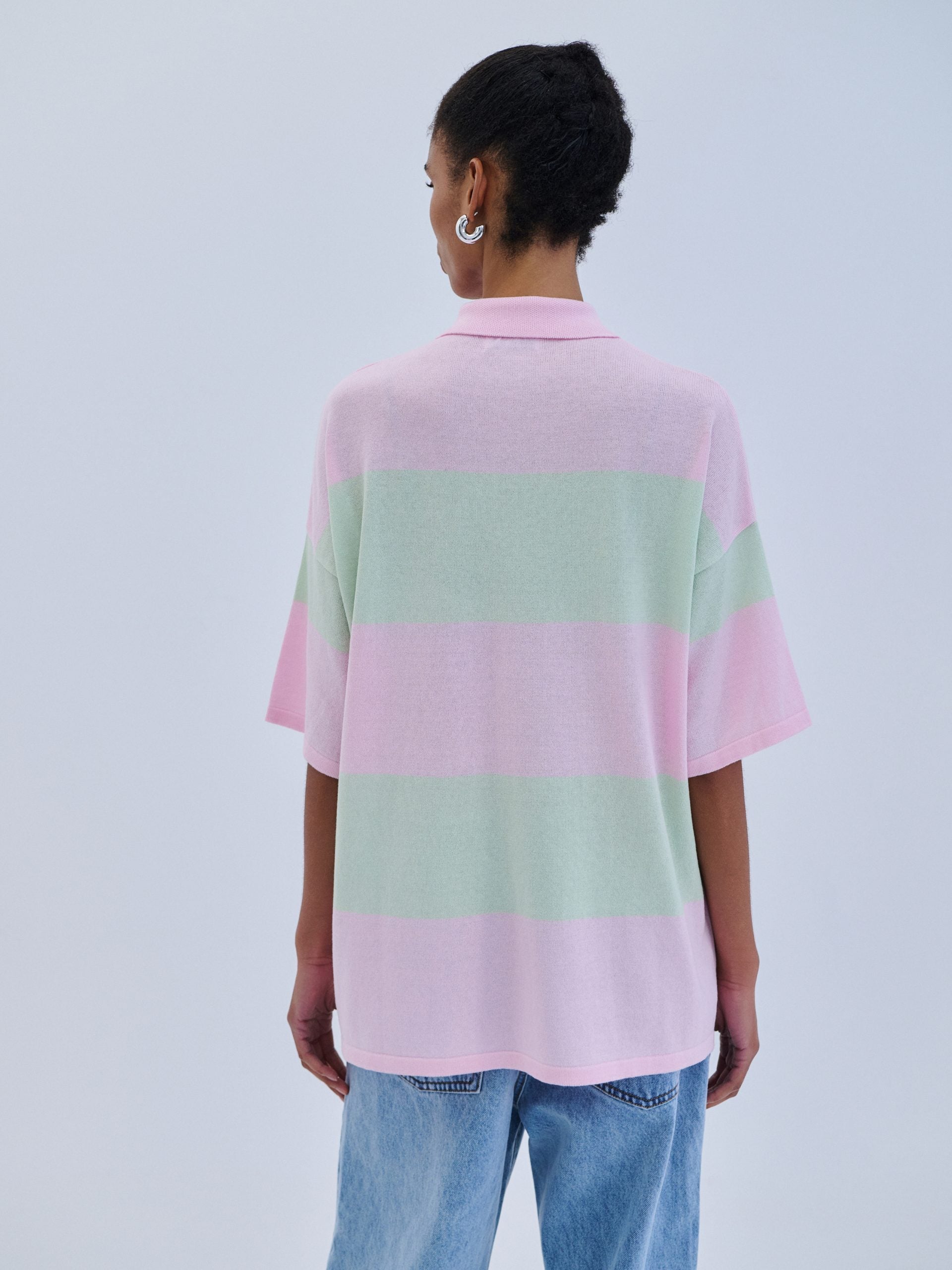 Combos Blouse Polo Two Tone
