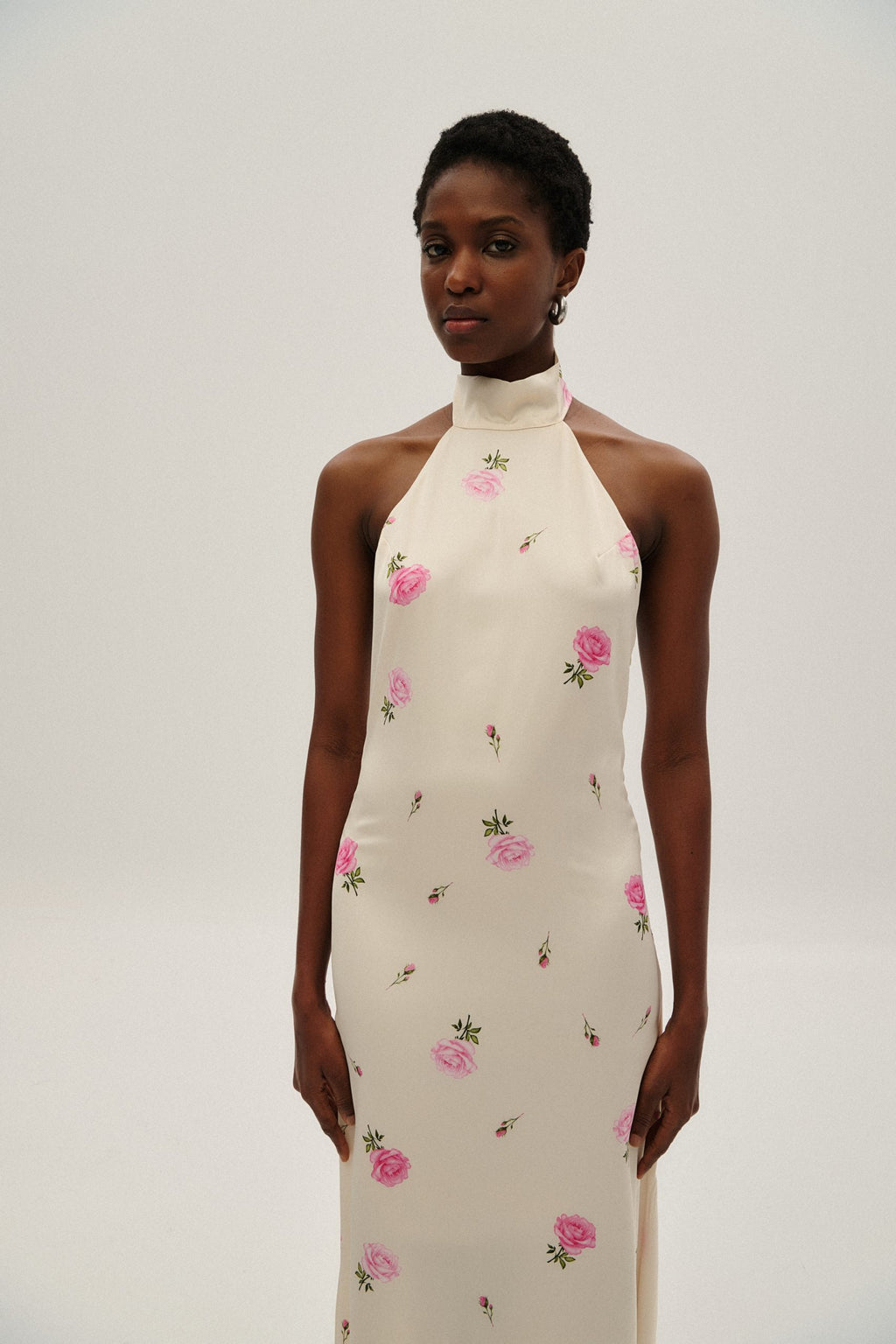 Combos Knitwear Dress Open Back Flowers