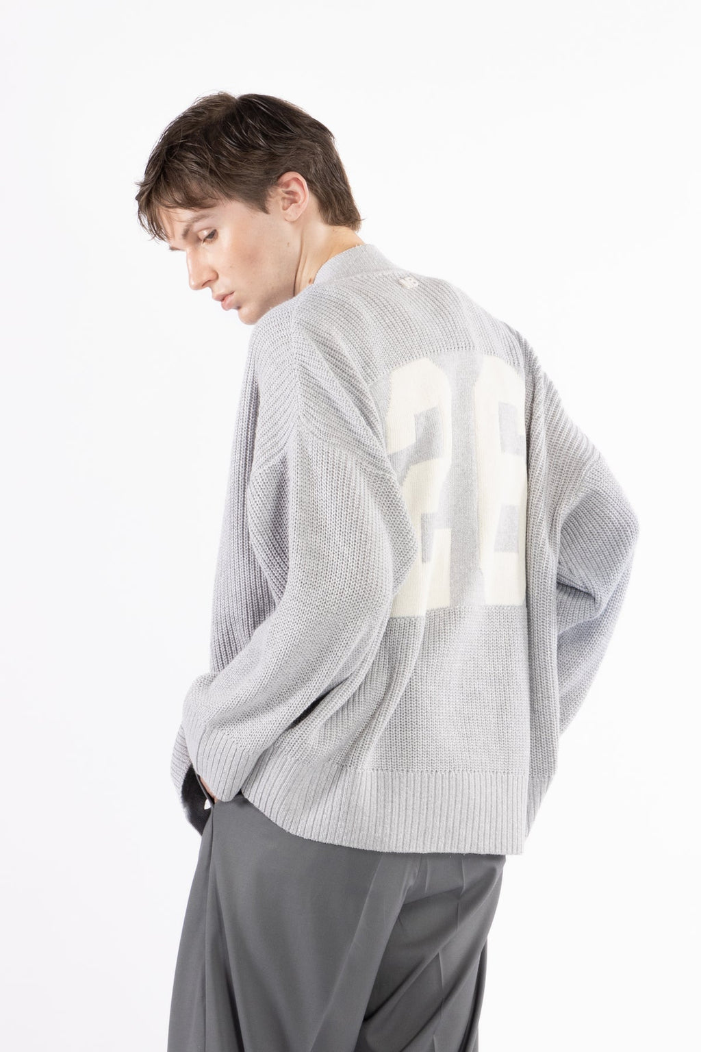 I'm Brian Cardigan Grey Knitwear