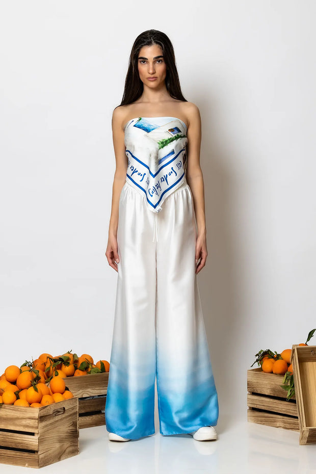 Less Sonder Feeling Satin Print Pants
