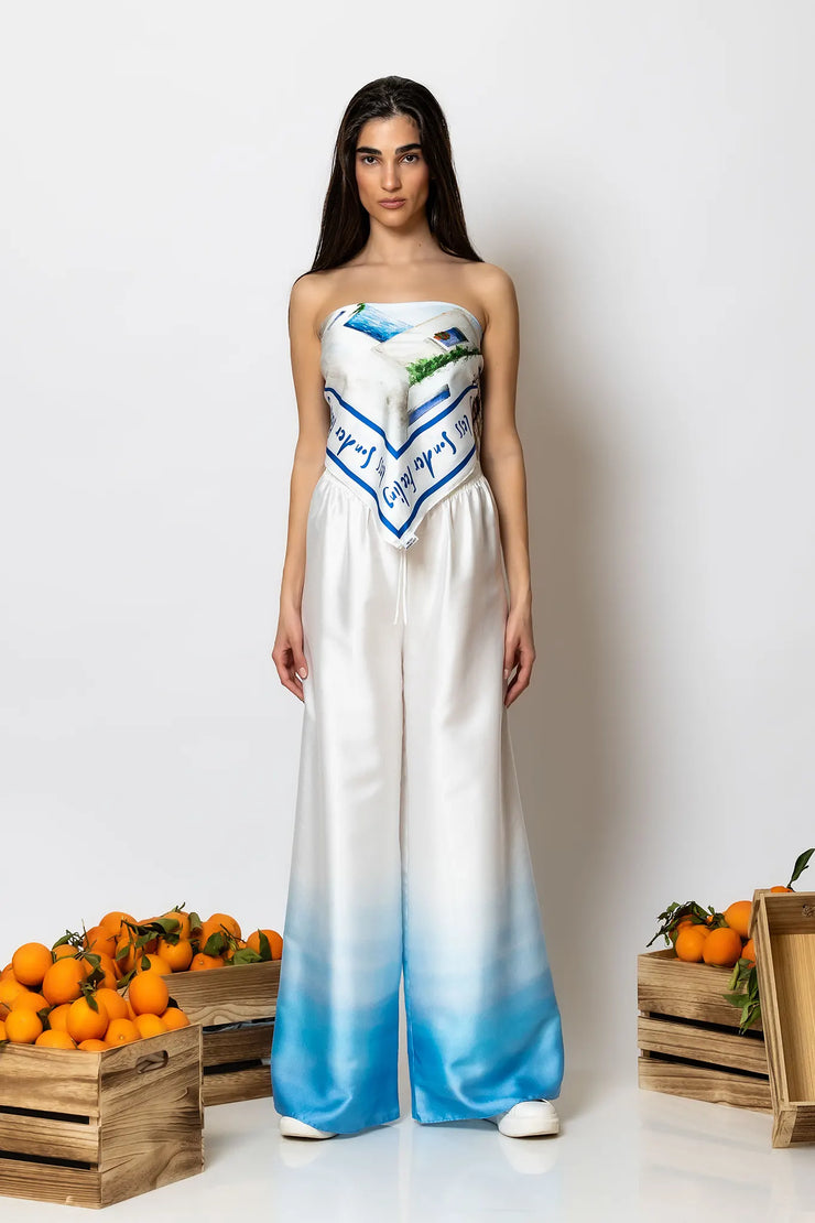Less Sonder Feeling Satin Print Pants