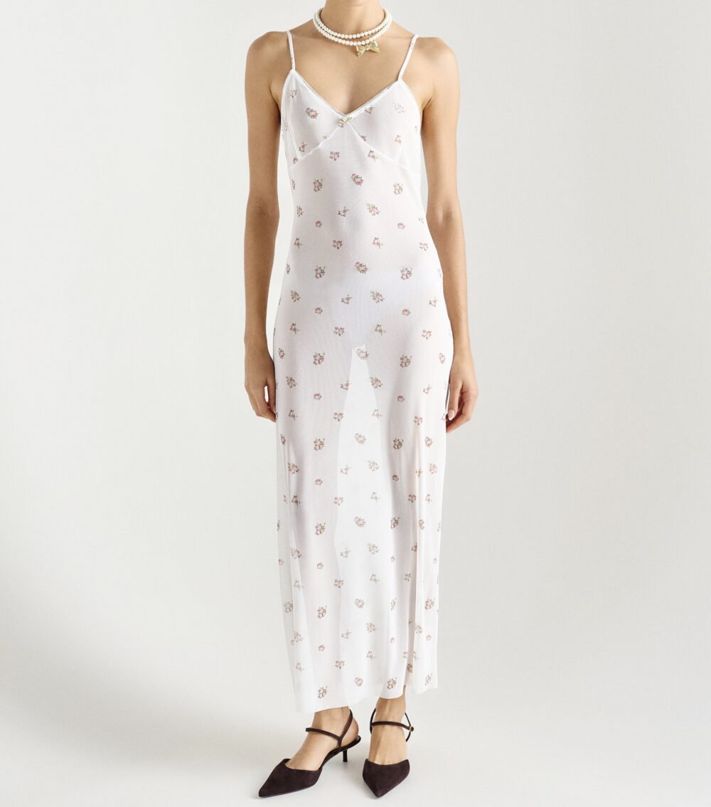 Milkwhite Mesh Dress