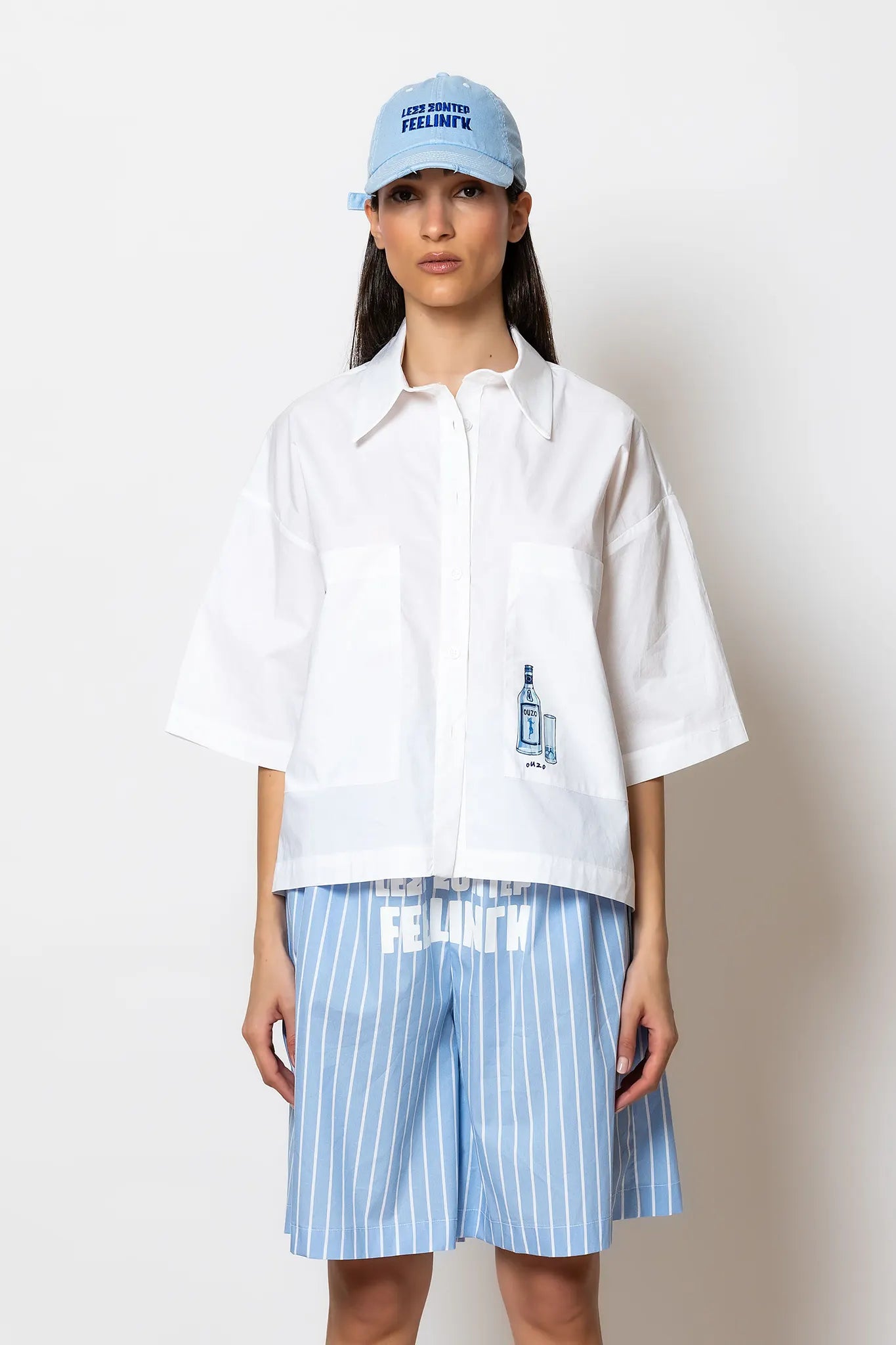 Less Sonder Feeling Ouzo Shirt Cropped