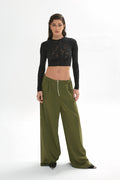 Jardin De Vanite Loose Pants Olive Green