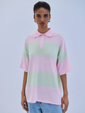 Combos Blouse Polo Two Tone