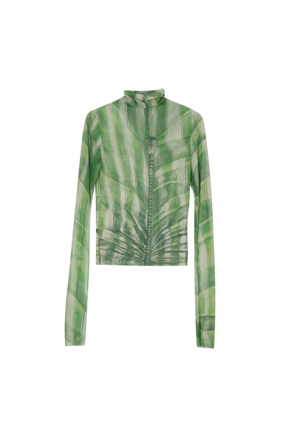 Milkwhite Printed Mesh Top