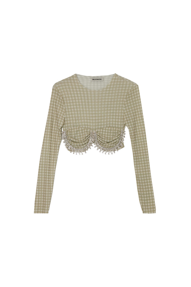 Milkwhite Top with Crystals