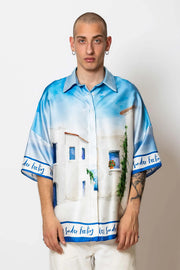 Less Sonder Feeling Satin Shirt Print