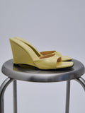 Combos Mules Square Toe Yellow