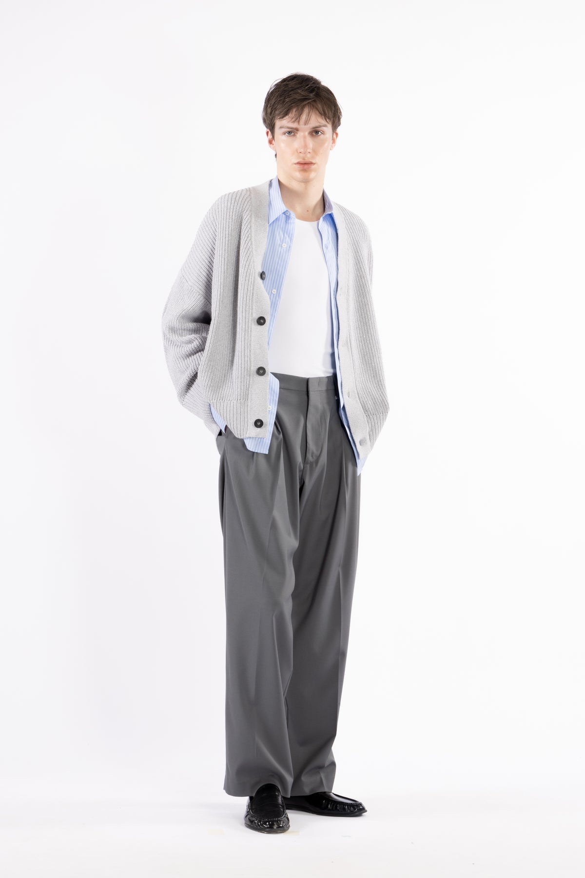 I'm Brian Cardigan Grey Knitwear