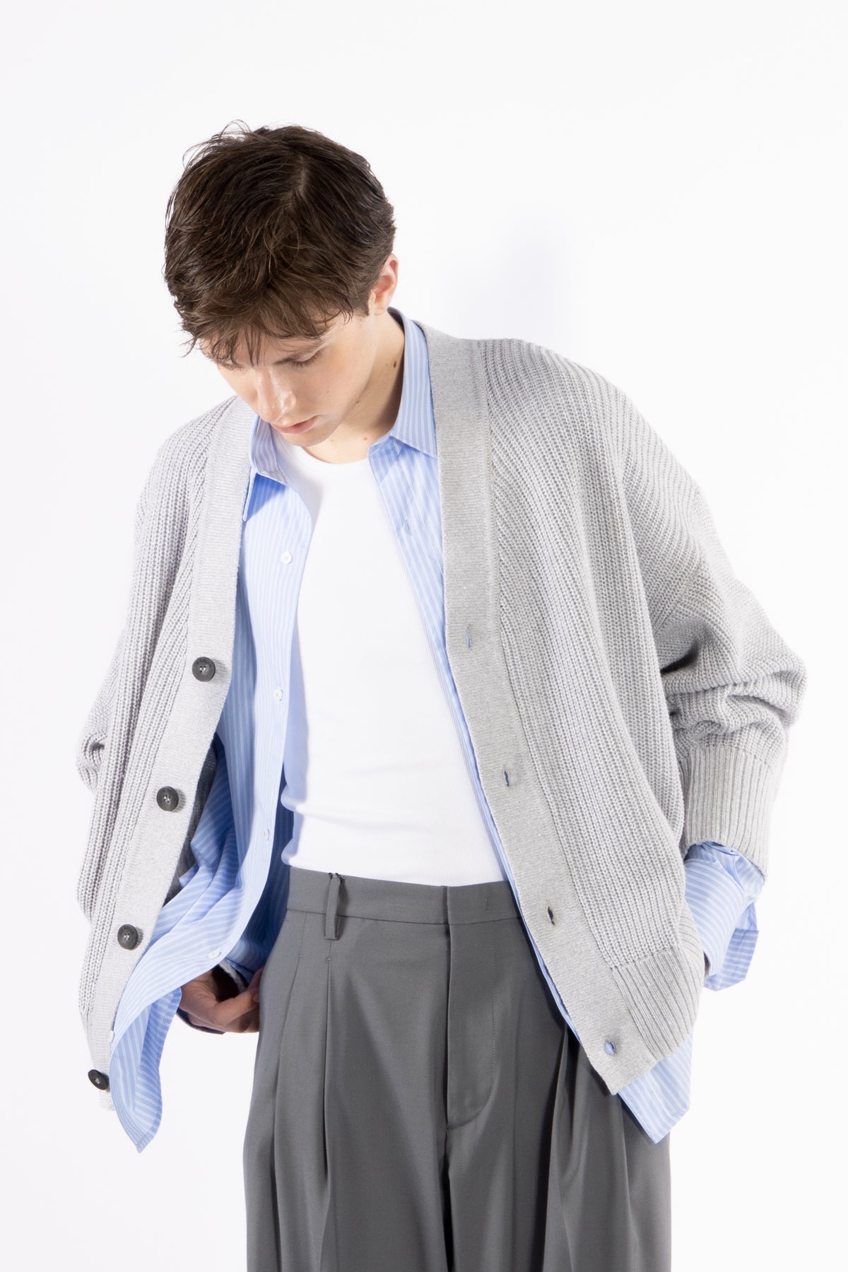 I'm Brian Cardigan Grey Knitwear